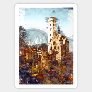 Vintage Old Legacy Castle. For Vintage Castle Lovers. Sticker